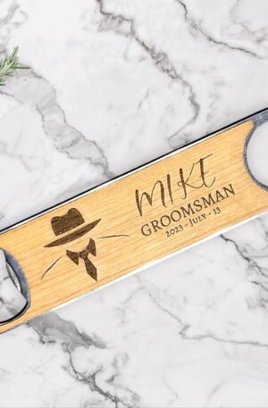 Bottle opener with custom engraving