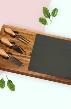 Wood and slate serving platter Charcutier Board