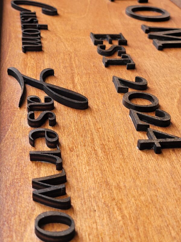 Custom Wood Sign Close-up