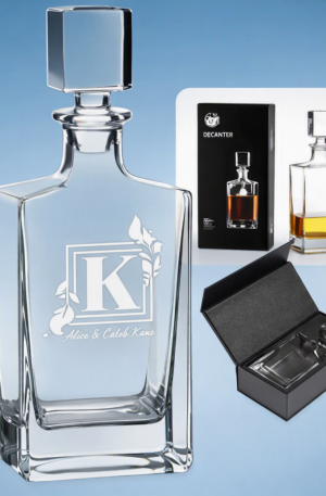 Engraved Glass Decanter